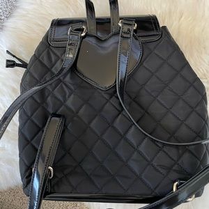 NWOT LOVE MOSCHINO QUILTED HEART DRAWSTRING BACKPACK
